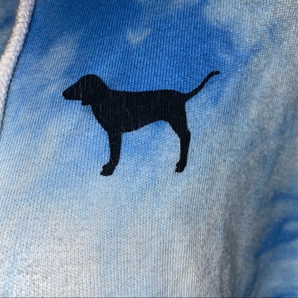 PINK blue and white Tie Dye Hoodie - Picture 13 of 14